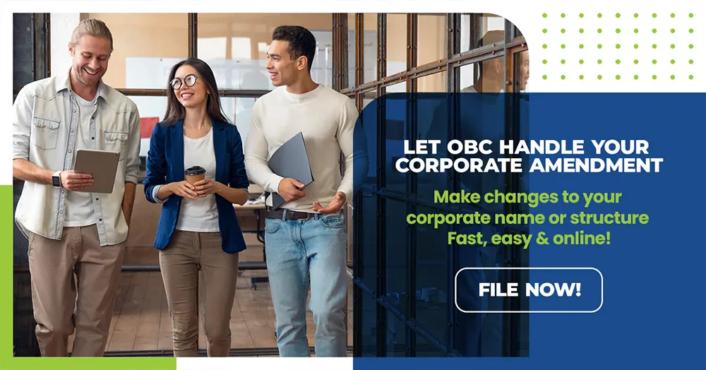 Order a Corporate Amendment - File Now