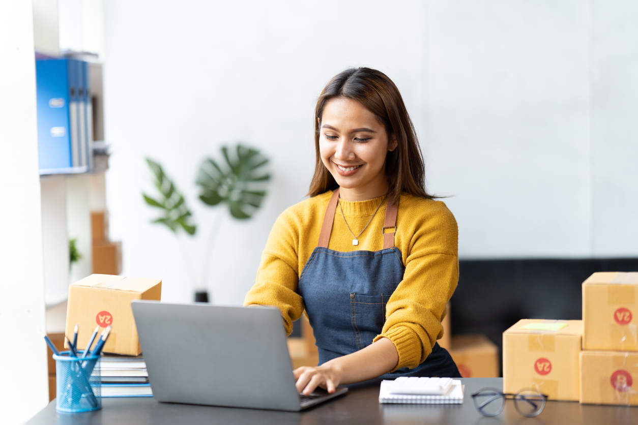 Woman starting a new business venture