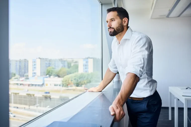 businessman in office building