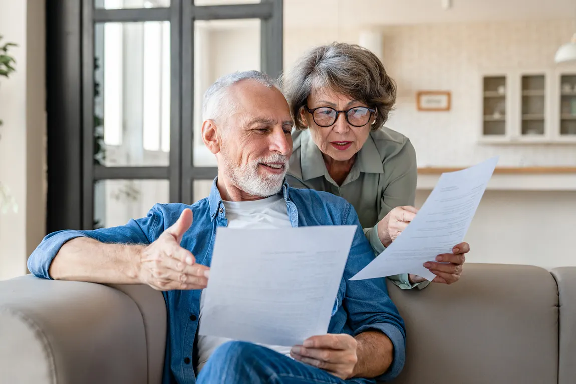Business owners reviewing their will