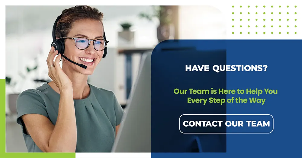 Ontario Business Central team member providing live support by phone.