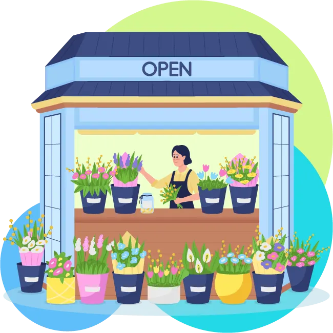 flower shop business owner